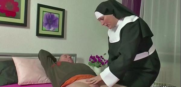  German MILF Nun Fuck With Stranger Old Man